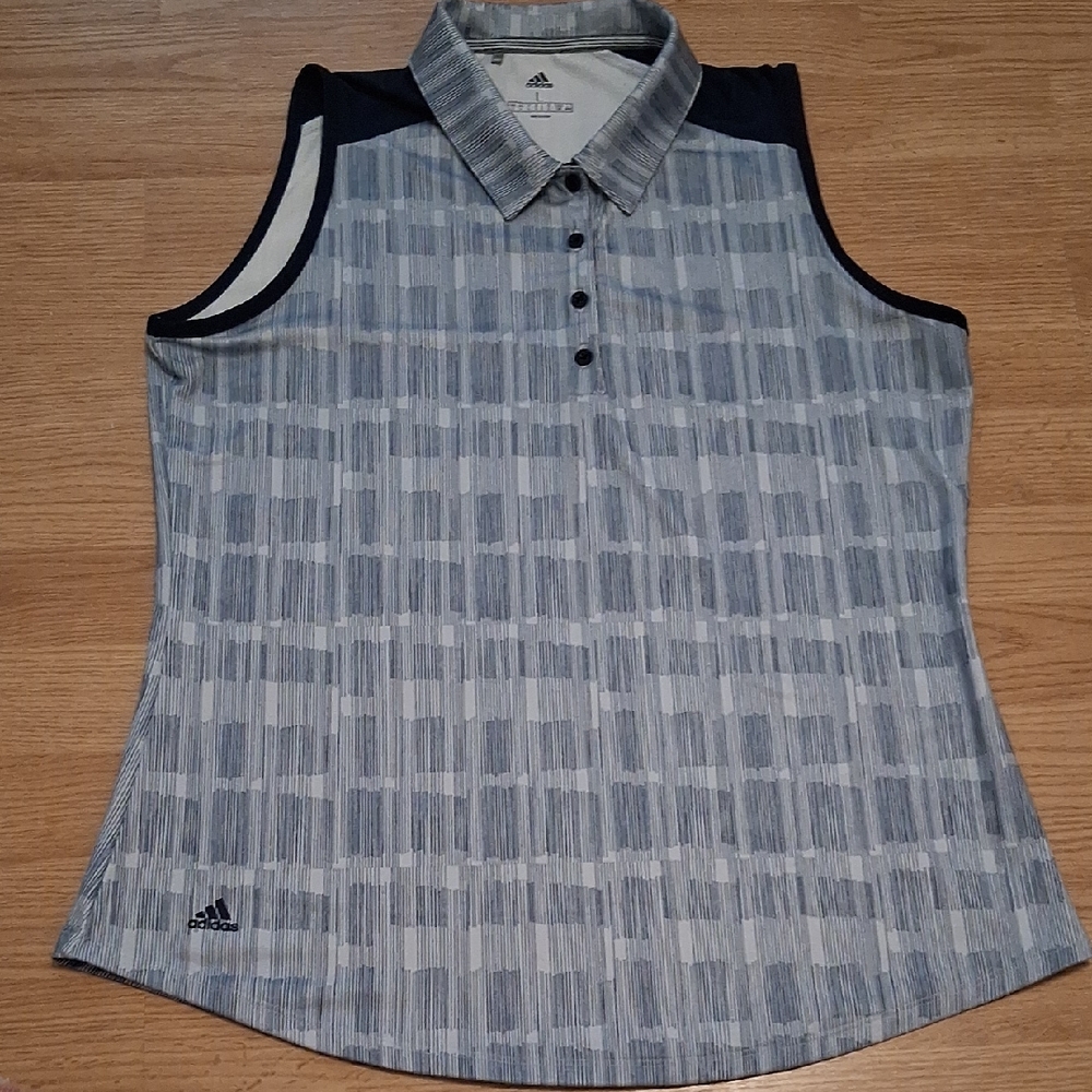 Adidas Womens Size Large Blue Tennis Shirt